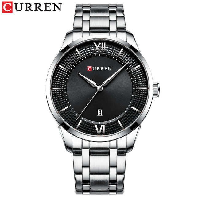 Men's Watches, Date Analogue Waterproof Business Stainless Steel Bracelet Watches, Fashion Business Watch for Men