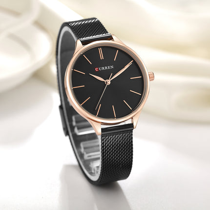 Waterproof Watch Of Women Waterproof Quartz Calendar Mesh Belt Ladies Wristwatch Women's Fashion Watches