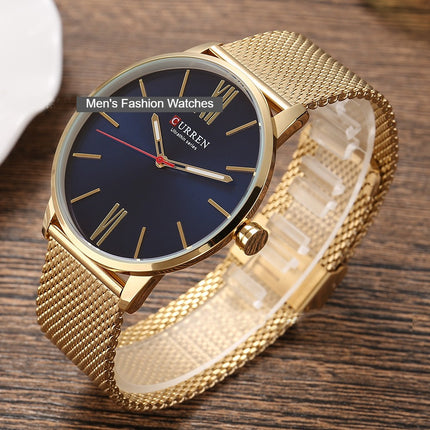 Men's Watches,Fashion Quartz Movement Wrist Watch,Analog Waterproof and Stainless Steel Strap Watch ,Leisure Business Watch for Men