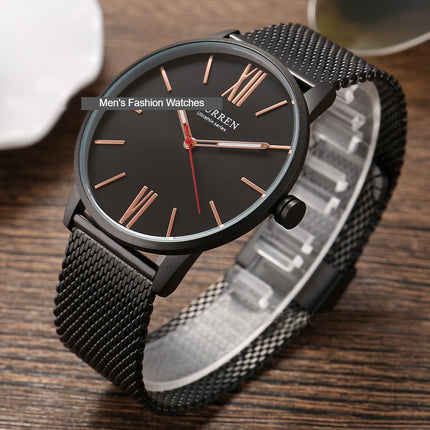 Men's Watches,Fashion Quartz Movement Wrist Watch,Analog Waterproof and Stainless Steel Strap Watch ,Leisure Business Watch for Men