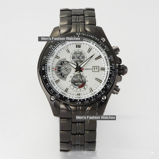 Men's Fashion Watches,  Stainless Steel Strap Waterproof Quartz Watch for Men