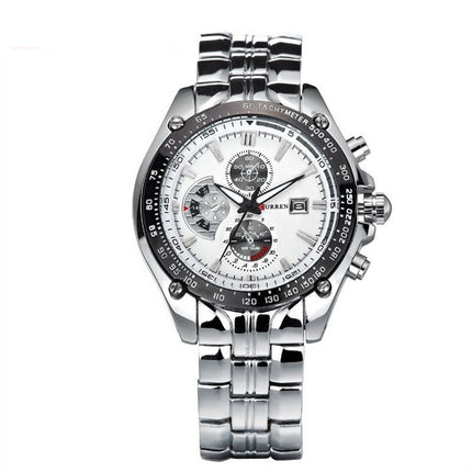 Men's Fashion Watches,  Stainless Steel Strap Waterproof Quartz Watch for Men