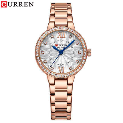 Women Waterproof Leisure Watches Women's Fashion Watches，Ladies Quartz Watches Stainless Steel Band Wrist Watch