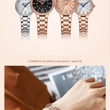 Women Waterproof Leisure Watches Women's Fashion Watches，Ladies Quartz Watches Stainless Steel Band Wrist Watch