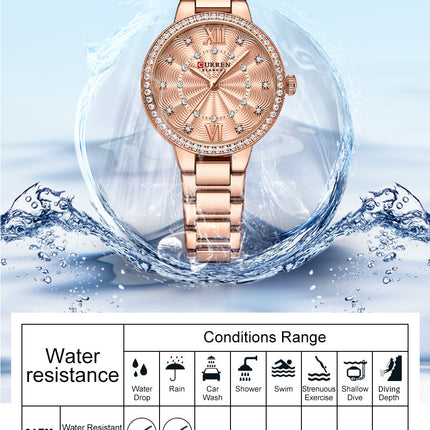 Women Waterproof Leisure Watches Women's Fashion Watches，Ladies Quartz Watches Stainless Steel Band Wrist Watch