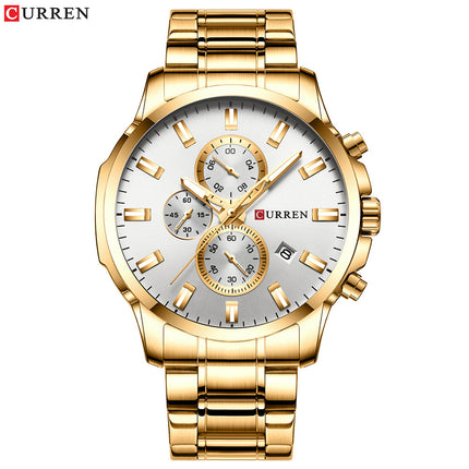 Men's watches,Men's Analog Watch Waterproof Quartz Watch of Men Business Fashion Stainless Steel Multifunctional Wristwatch