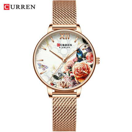 Watch for Women Fashion Stainless Steel Mesh Strap Analog Quartz Ladies Wrist Watches Women's Waterproof Watches