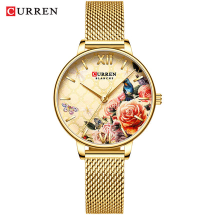 Watch for Women Fashion Stainless Steel Mesh Strap Analog Quartz Ladies Wrist Watches Women's Waterproof Watches