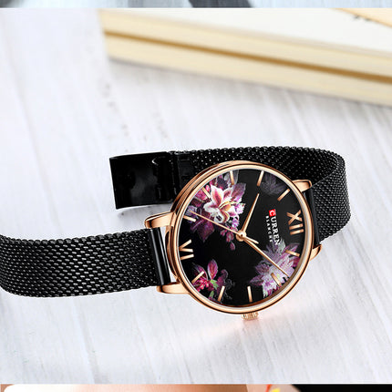 Watch for Women Fashion Stainless Steel Mesh Strap Analog Quartz Ladies Wrist Watches Women's Waterproof Watches