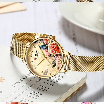 Watch for Women Fashion Stainless Steel Mesh Strap Analog Quartz Ladies Wrist Watches Women's Waterproof Watches