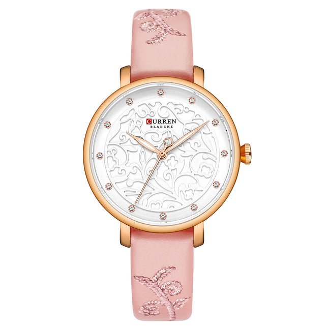 Women's fashion Watches, Elegant Lady's Watch Leather Band Ladies Watch for Women Waterproof Leisure Quartz Stone Watch