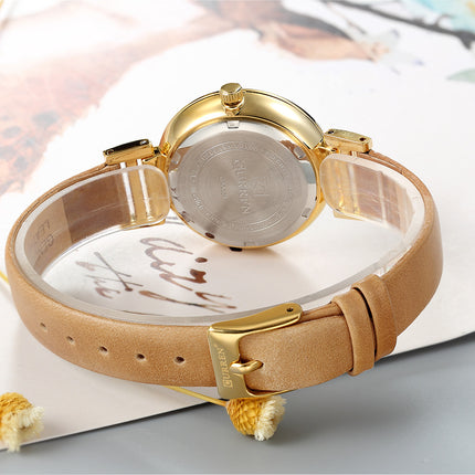 Women's Watches fashion Ladies Watch Waterproof Quartz Watch for Women Genuine leather Strap Casual Women's