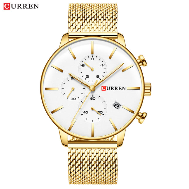 Men's Watches Business Analog Quartz Date Watch for Men Casual Stainless Steel Waterproof Wrist Watch