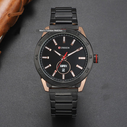 Watches for Men,Mens Fashion Watches Stainless Steel Date Analog Quartz Watch,Waterproof Business Steel Band Wristwatch