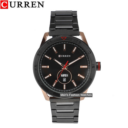 Watches for Men,Mens Fashion Watches Stainless Steel Date Analog Quartz Watch,Waterproof Business Steel Band Wristwatch