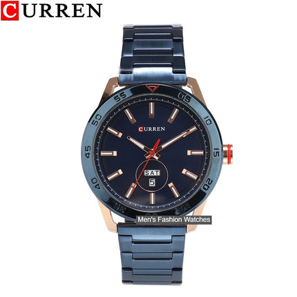 Watches for Men,Mens Fashion Watches Stainless Steel Date Analog Quartz Watch,Waterproof Business Steel Band Wristwatch