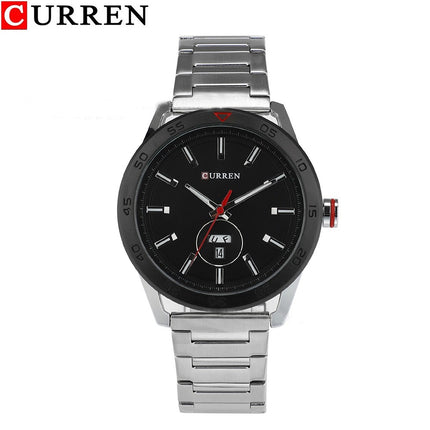 Watches for Men,Mens Fashion Watches Stainless Steel Date Analog Quartz Watch,Waterproof Business Steel Band Wristwatch