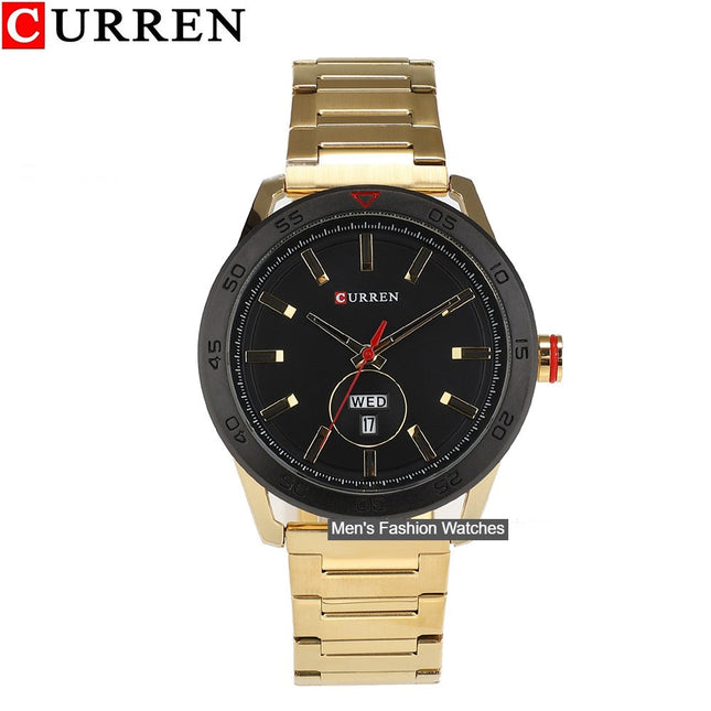 Watches for Men,Mens Fashion Watches Stainless Steel Date Analog Quartz Watch,Waterproof Business Steel Band Wristwatch