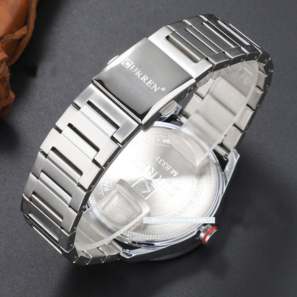 Watches for Men,Mens Fashion Watches Stainless Steel Date Analog Quartz Watch,Waterproof Business Steel Band Wristwatch