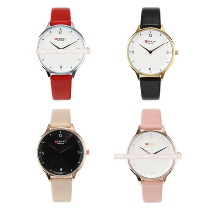 Women's Quartz Watches Leather Band Casual Water Resist Analog Watches Waterproof Wrist Watch of Women