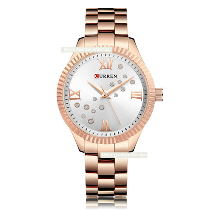 Women's Watches Fashion Elegant Analog Quartz Stainless Steel Ladies Wrist Watches Waterproof Watches for Women