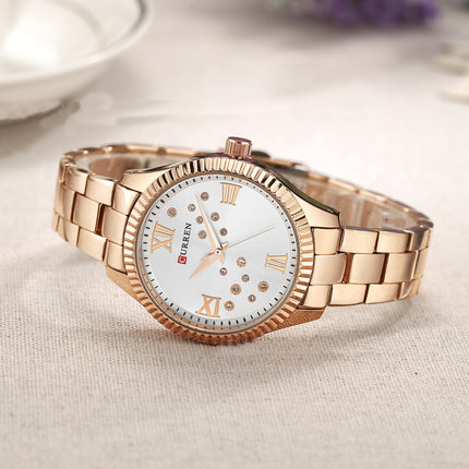 Women's Watches Fashion Elegant Analog Quartz Stainless Steel Ladies Wrist Watches Waterproof Watches for Women