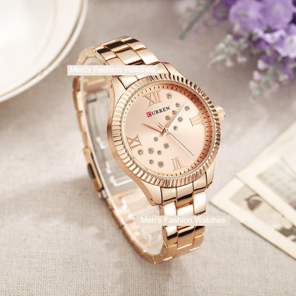 Women's Watches Fashion Elegant Analog Quartz Stainless Steel Ladies Wrist Watches Waterproof Watches for Women