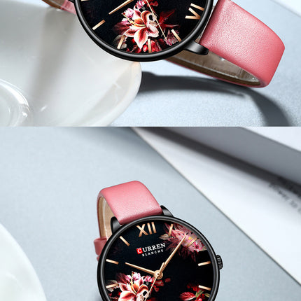 Women's Watches Quartz Analog Leather Strap Watch Waterproof Quartz Movement Watch for Women