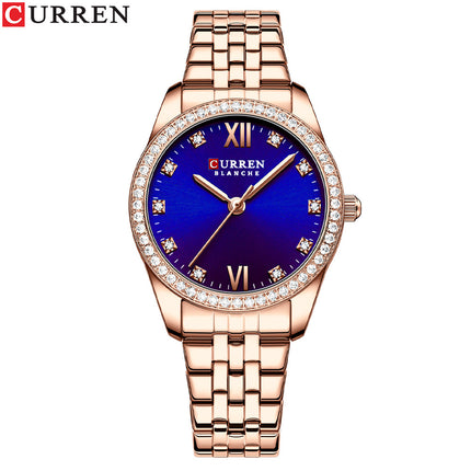 Women's Watches Casual Stainless Steel Watches Fashion Waterproof Round Watches Quartz Movement Analogue Watch for Women