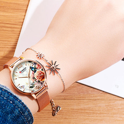 Women's Watches Classic Fashion Women Watches Band Genuine Leather Elegant Waterproof Quartz Watch for Women