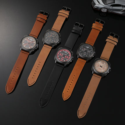 Men's Watches Analog Quartz Classic Casual Waterproof Wrist Fashion Watch Leather Band and Calendar Watch for Men