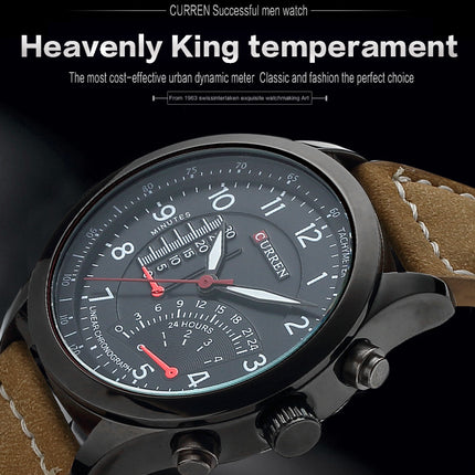 Men's Watches Fashion Analog Quartz Watch for Men Sport Waterproof Watch Classic Casual Leather Band Wristwatch