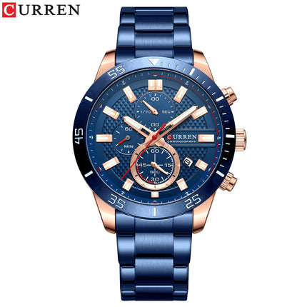 Men's Watches, Stainless Steel Analog Watch for Men Male Waterproof Wristwatch Quartz wristwatches