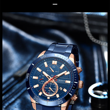 Men's Watches, Stainless Steel Analog Watch for Men Male Waterproof Wristwatch Quartz wristwatches