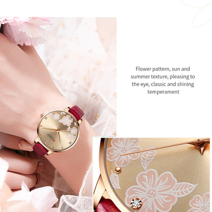 Women's Fashion Watches Quartz Watches for Women Genuine Leather Strap Wristwatch Waterproof  Quartz Watch for Women