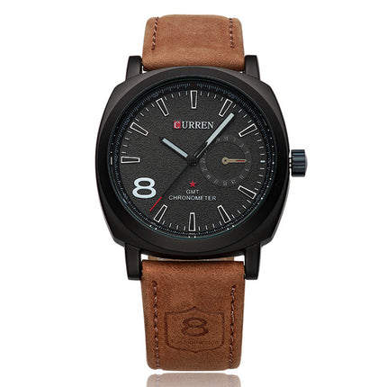 Men's Watches, Classic Wrist Watch Fashion Analog Quartz Business Watch Leather Band Waterproof Watch for Men