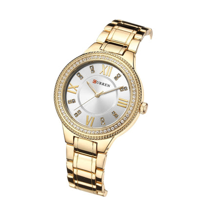 Women's Watches Fashion Women's Analog Diamonds Watches Stainless Steel Waterproof Quartz Watch for Women