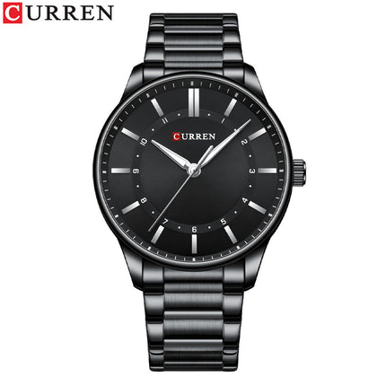 Men's Watches, Stainless Steel Analog Watch for Men Male Waterproof Wristwatch Quartz wrist-watches-A