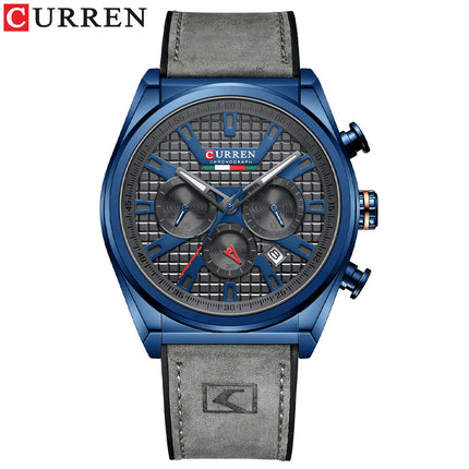 Men's Watches Waterproof Watch for Men Fashion Quartz Calendar With Silica Strap Wristwatches