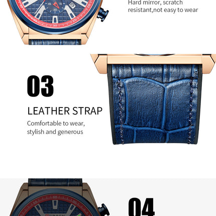 Men's Watches Waterproof Watch for Men Fashion Quartz Calendar With Silica Strap Wristwatches