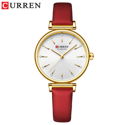 Women's Fashion Watches Quartz Genuine Leather Strap Wristwatch Waterproof  Watch for Women