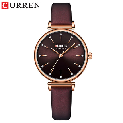 Women's Fashion Watches Quartz Genuine Leather Strap Wristwatch Waterproof  Watch for Women