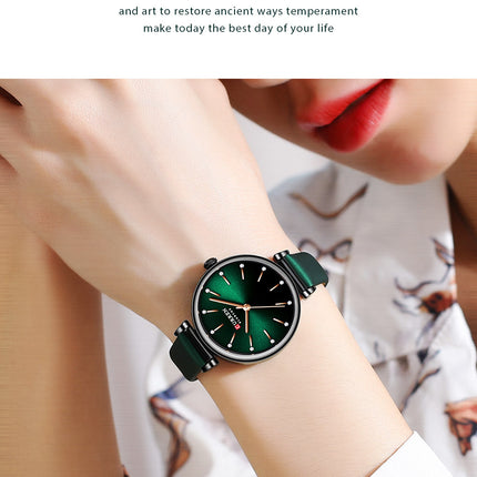 Women's Fashion Watches Quartz Genuine Leather Strap Wristwatch Waterproof  Watch for Women