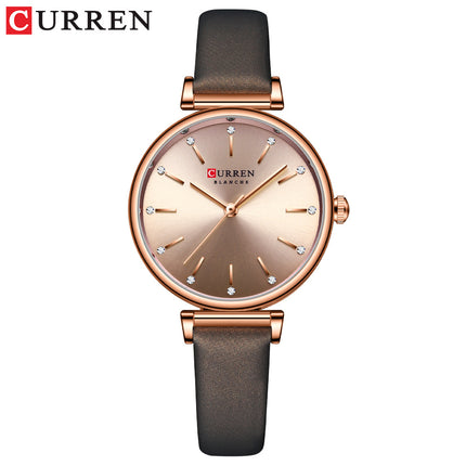 Women's Fashion Watches Quartz Genuine Leather Strap Wristwatch Waterproof  Watch for Women