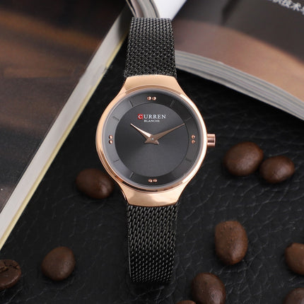 Women's Fashion Watches Stainless Steel Strap Quartz Waterproof  Watch for Women-R1