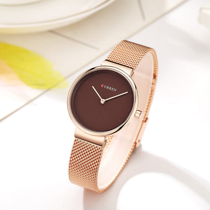 Women's Fashion Watches Stainless Steel Strap Quartz Waterproof  Watch for Women-R2