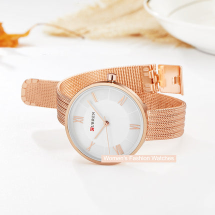 Women's Fashion Watches Stainless Steel Strap Quartz Waterproof  Watch for Women-R3