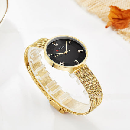 Women's Fashion Watches Stainless Steel Strap Quartz Waterproof  Watch for Women-R3