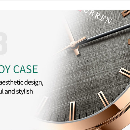 Men's Watches Fashion Waterproof Watch for Men Quartz With Genuine leather Strap Wristwatches