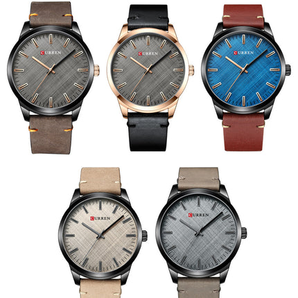 Men's Watches Fashion Waterproof Watch for Men Quartz With Genuine leather Strap Wristwatches